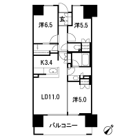Floor: 3LDK + FC, the occupied area: 68.59 sq m, Price: 39,300,000 yen, now on sale