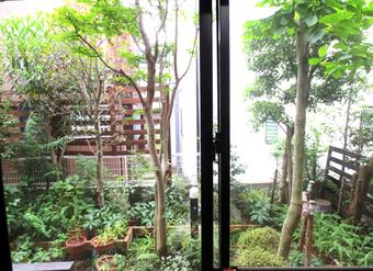 Garden. A view from the first floor of the Western-style.