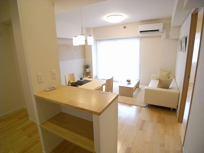 Living. Living room seen from the kitchen