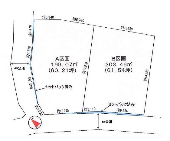 Compartment figure. Land price 30,800,000 yen, Land area 199.07 sq m
