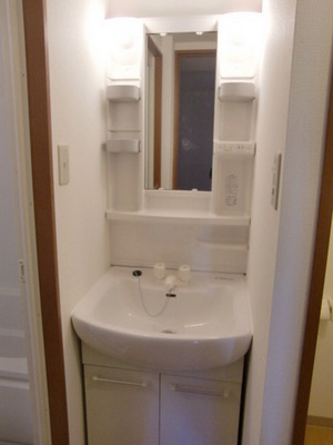 Washroom. It is also equipped with a washbasin.