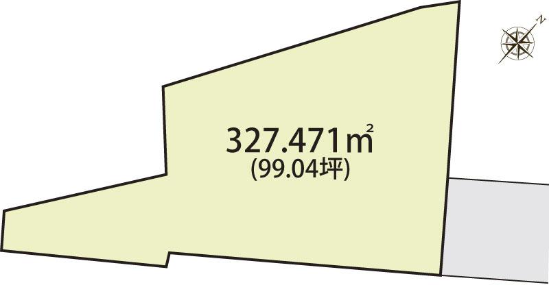 Compartment figure. Land price 26,800,000 yen, 99 square meters of land area 325.6 sq m site area clear