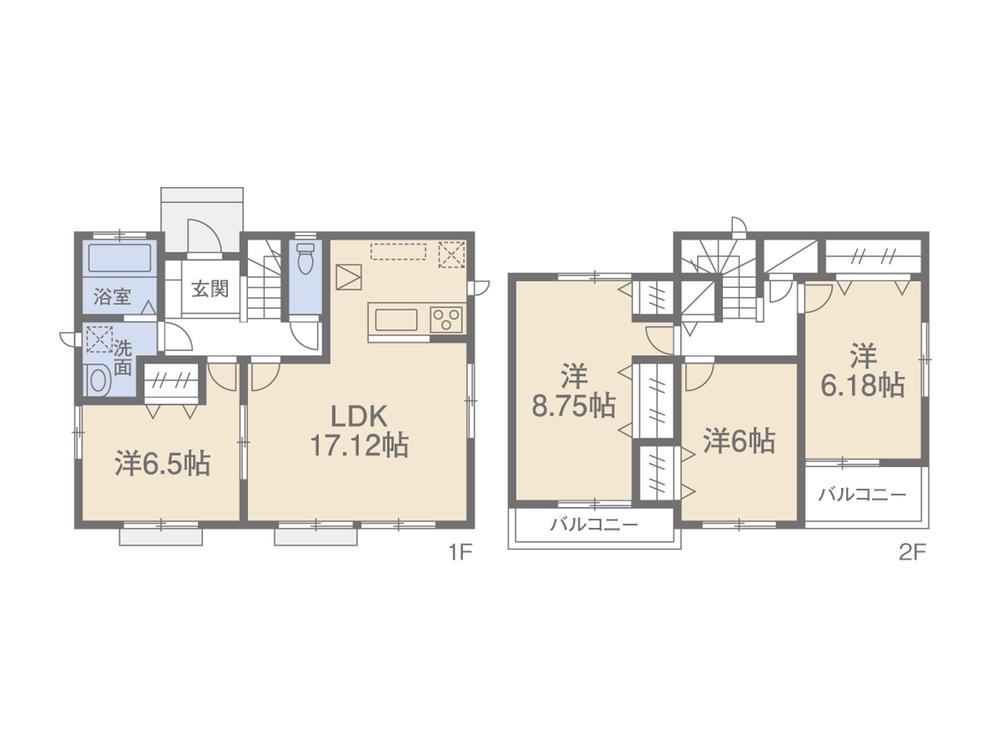 Floor plan. 25,800,000 yen, 4LDK, Land area 136.21 sq m , Building area 104.54 sq m