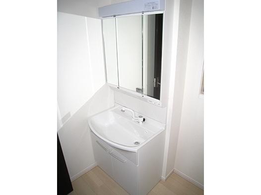 Wash basin, toilet. Large mirror, Easy-to-use wash basin, which is also housed.