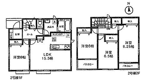Floor plan. 25,800,000 yen, 4LDK, Land area 136.4 sq m , Building area 100.61 sq m