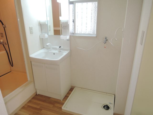 Washroom. Shampoo dresser! Bright and clean wash