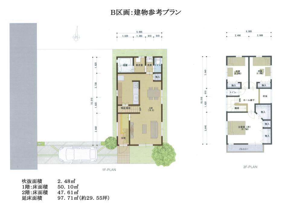 Building plan example (floor plan). Building plan example (B No. land) Building Price      19.3 million yen, Building area 97.71 sq m