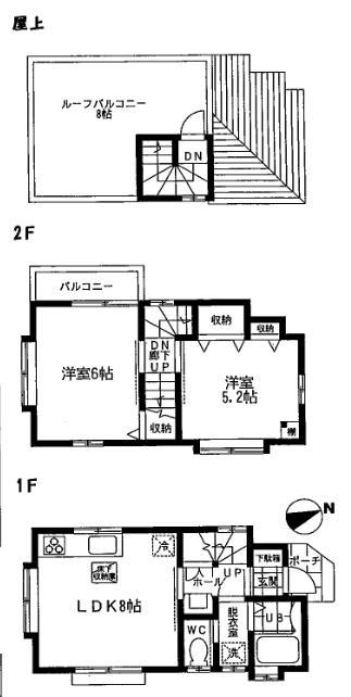 Floor plan. 19,800,000 yen, 2LDK, Land area 49.51 sq m , Building area 49.48 sq m
