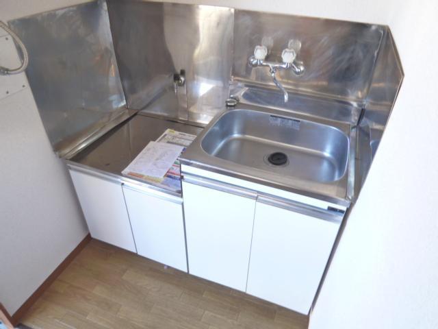 Kitchen. Gas stove is put kitchen.