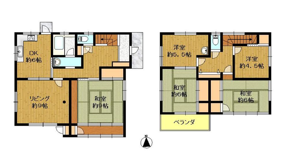 Floor plan. 15.8 million yen, 5LDK, Land area 164.87 sq m , Building area 117.18 sq m