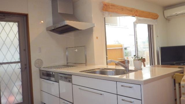 Kitchen. The stylish flat face-to-face kitchen, Housework space spacious
