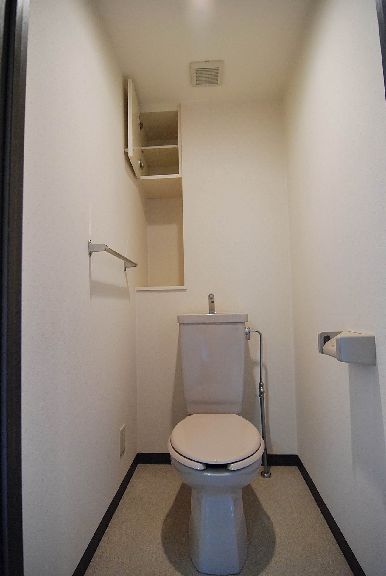 Toilet. Storage is convenient with.