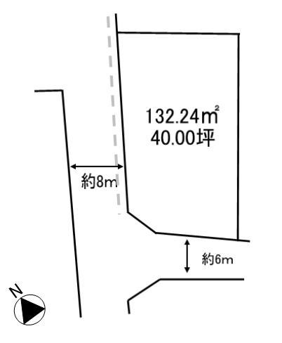 Compartment figure. Land price 22 million yen, Land area 132.24 sq m