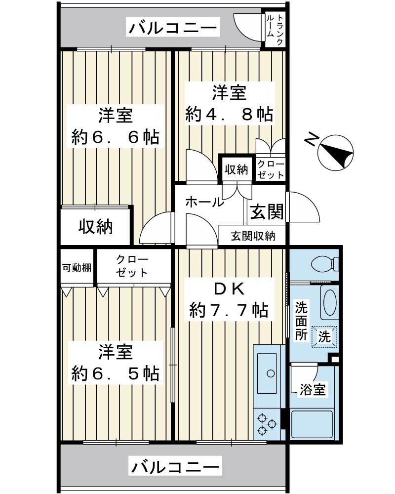 Floor plan. 3DK, Price 13.8 million yen, Occupied area 54.68 sq m , Balcony area 14.58 sq m and can guide you at any time
