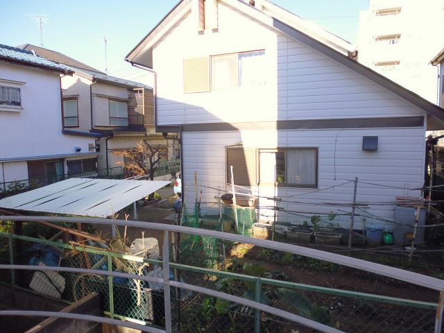 Balcony. The view from the veranda