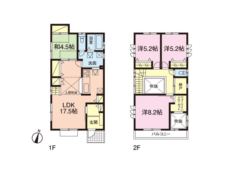 Floor plan. (Building 2), Price 35,600,000 yen, 4LDK, Land area 177.01 sq m , Building area 103.51 sq m