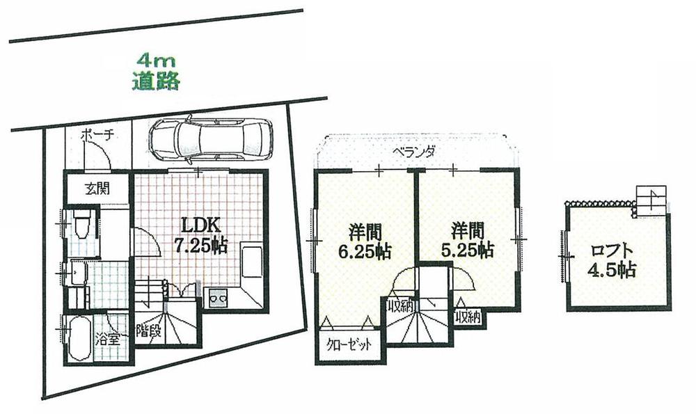 Floor plan. 15.8 million yen, 2DK, Land area 50.59 sq m , Building area 48.79 sq m
