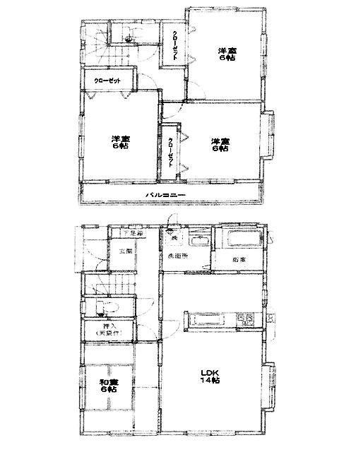 Floor plan. 27,800,000 yen, 4LDK, Land area 110.09 sq m , Building area 92.44 sq m