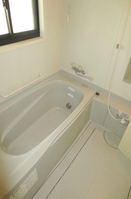 Bath. Spacious bathroom with reheating.