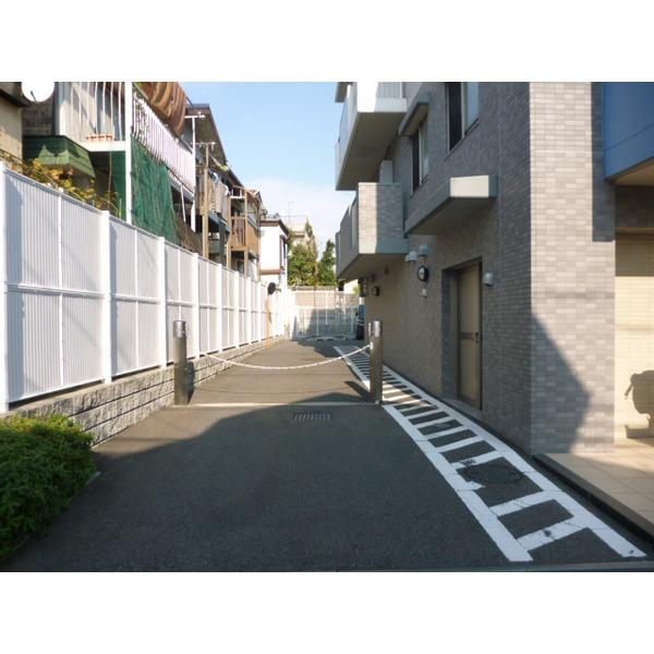 Parking lot. Parking entrance