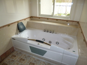 Bath. Jacuzzi bath large bathroom