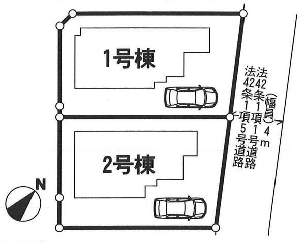 Compartment figure. 26,300,000 yen, 3LDK, Land area 106.69 sq m , Little quiet residential street of the building area 81.56 sq m car