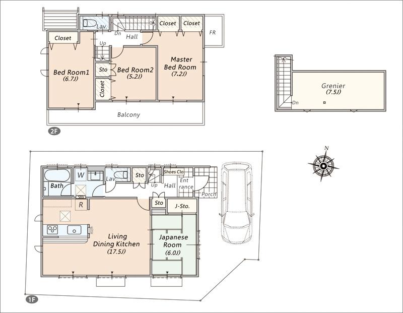 Floor plan. Tokagi 532m to kindergarten