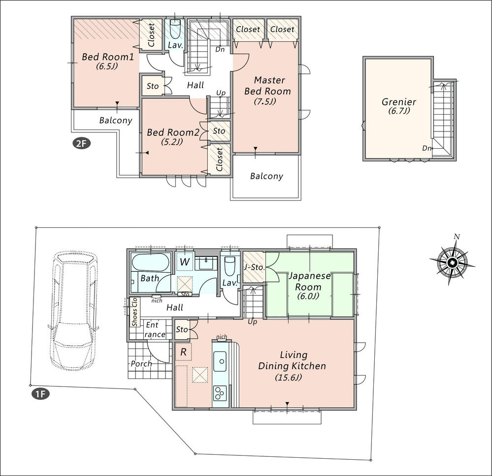 Floor plan. (3 Building), Price 39,800,000 yen, 4LDK+S, Land area 111.1 sq m , Building area 101.01 sq m