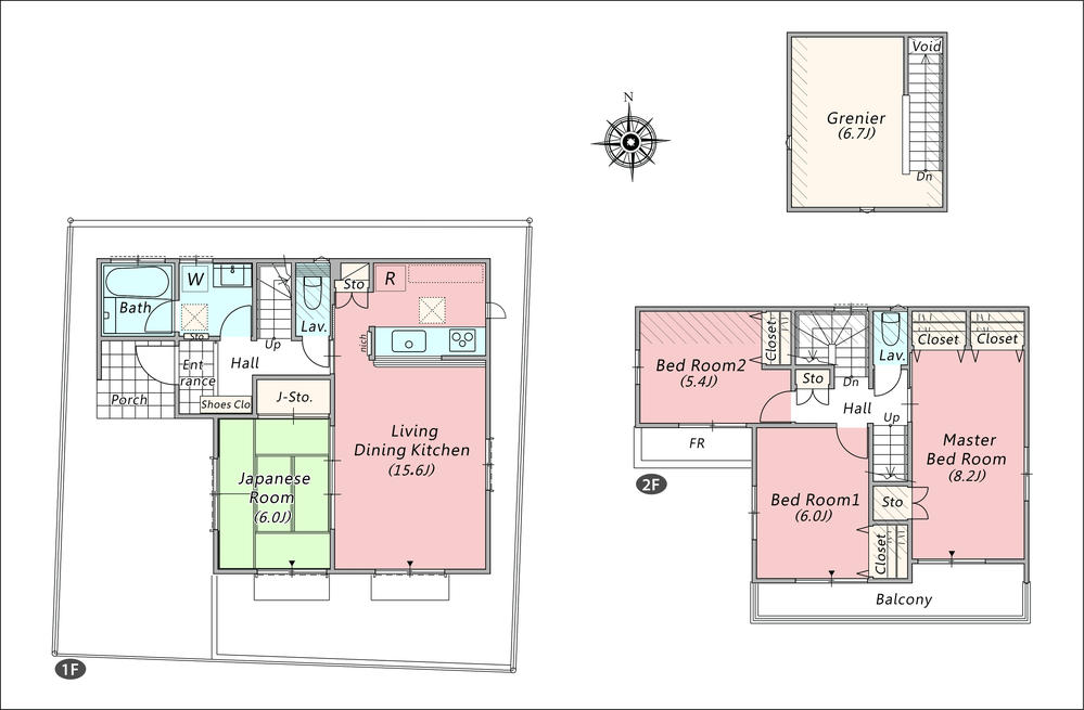 Floor plan. Tokagi 532m to kindergarten