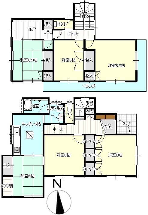 Floor plan. 39,800,000 yen, 4LDK, Land area 159.42 sq m , Building area 120 sq m