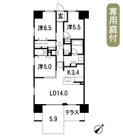 Floor: 3LDK + OL + BW + T + PG, occupied area: 78.04 sq m