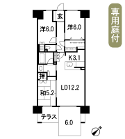 Floor: 3LDK + OL + BW + T + PG, the area occupied: 72.6 sq m