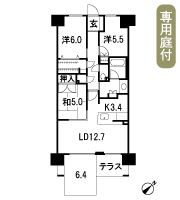 Floor: 3LDK + OL + BW + N + T + PG, occupied area: 75.02 sq m