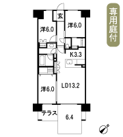 Floor: 3LDK + OL + W + T + PG, occupied area: 75.02 sq m