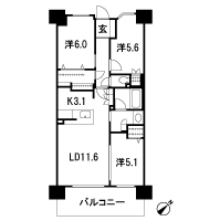 Floor: 3LDK + BW, the occupied area: 70.53 sq m