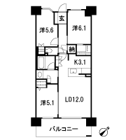 Floor: 3LDK + W + N, the occupied area: 70.53 sq m