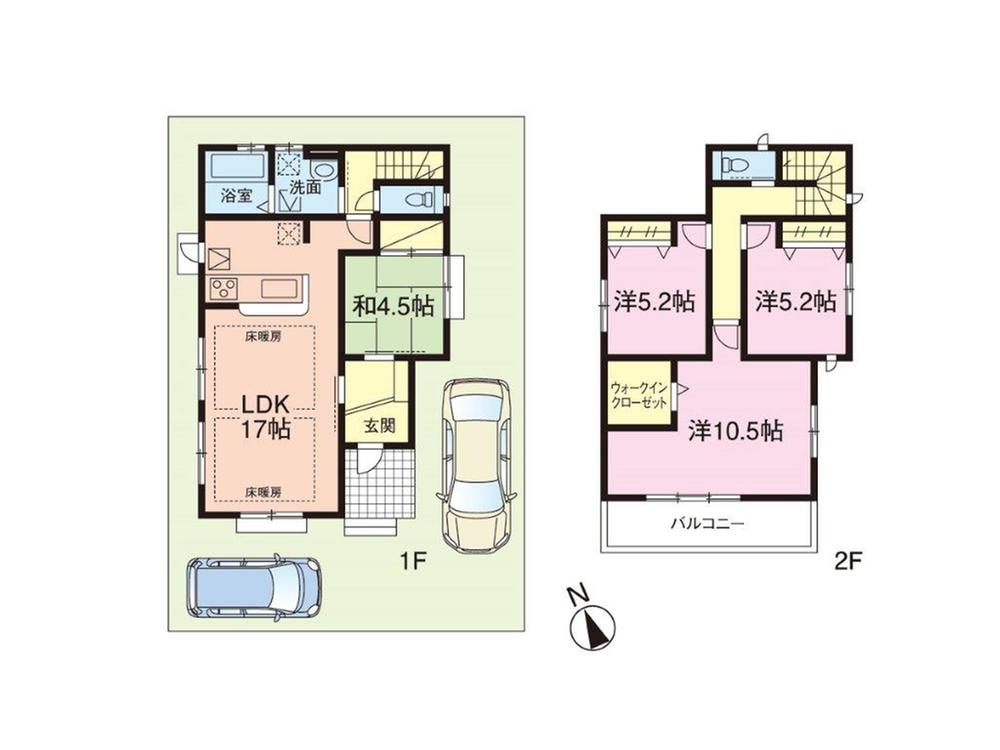 Floor plan. (6 Building), Price 35,300,000 yen, 4LDK, Land area 129.23 sq m , Building area 103.5 sq m