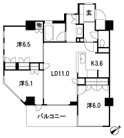 Floor: 3LDK, occupied area: 70 sq m