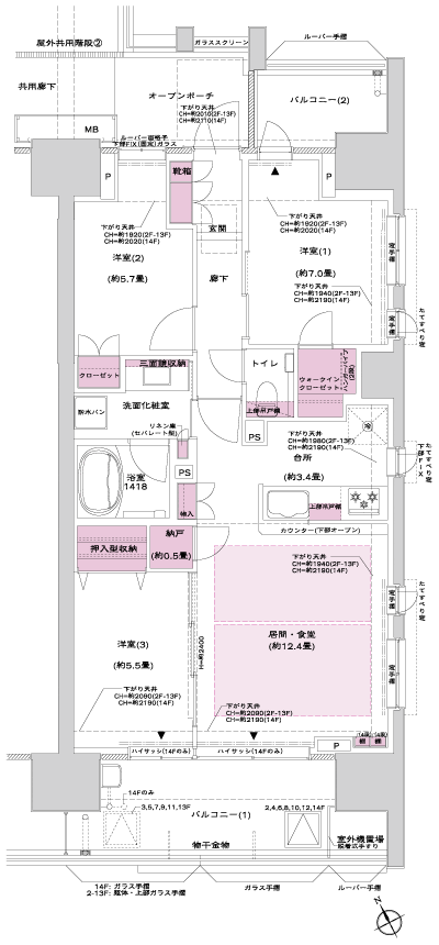 Floor: 3LDK + N + WIC, the occupied area: 75.78 sq m, Price: TBD