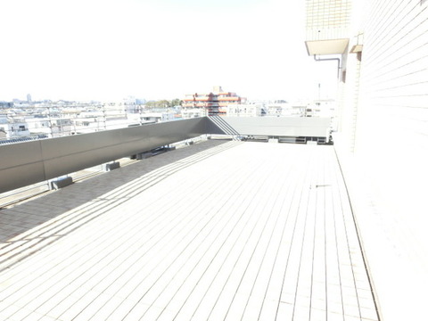 Balcony. Roof balcony with views of the Sky Tree