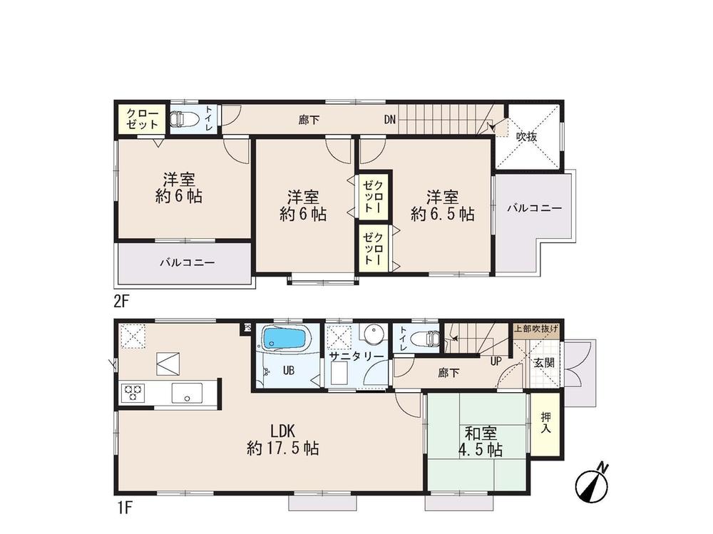 Floor plan. 22,800,000 yen, 4LDK, Land area 115.04 sq m , Building area 95.63 sq m