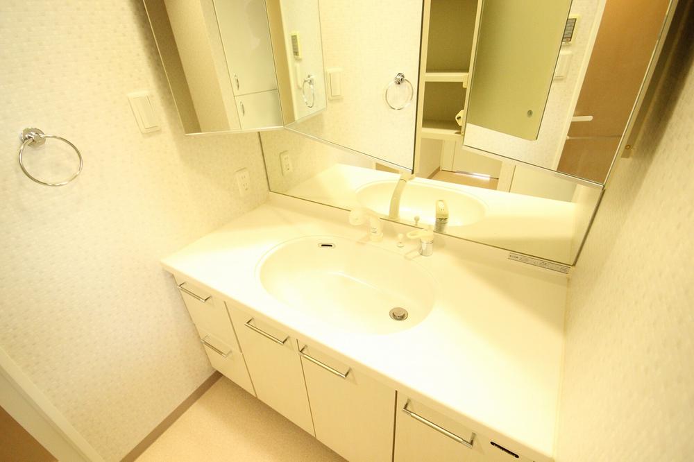 Wash basin, toilet. Sanitary space of the wide span