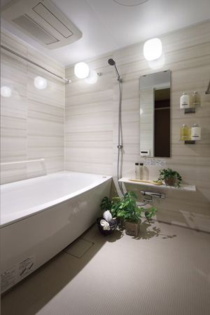 Bathing-wash room.  [It combines a clean impression and fine atmosphere, Bathroom that will loosen up feelings] And leisurely soak in the bathtub, To help loosen the fatigue of the day -. And design strike a calm atmosphere, Various functions together that can be used comfortably, It delivers high-quality relaxation.