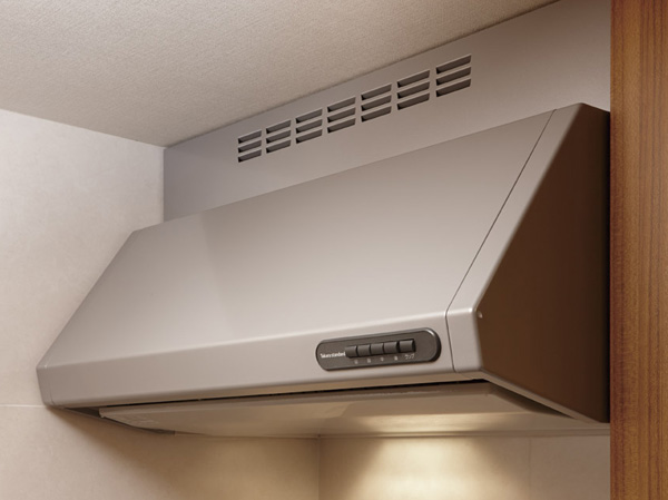 Kitchen.  [Rectification Backed range hood] It adopted a quiet and powerful fan, Quickly suction smoke and the smell of cooking. Easy to clean with a porcelain enamel rectification plate.