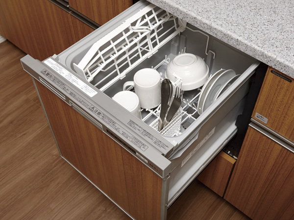 Kitchen.  [Dish washing and drying machine] Do the dishwasher and dry with automatic, With reducing the burden of housework, Saving usage and running costs of the water than hand washing.