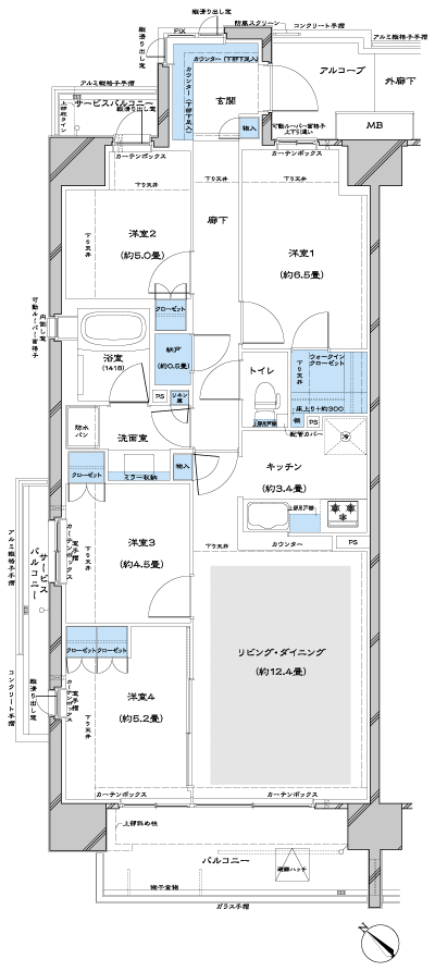 Floor: 4LDK + N + WIC, the occupied area: 84.18 sq m, Price: TBD