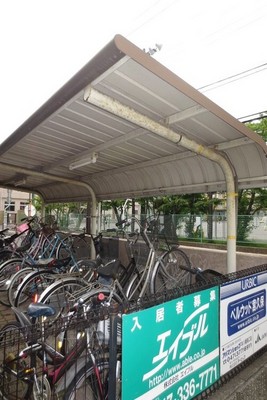 Other common areas. Happy Covered bicycle parking