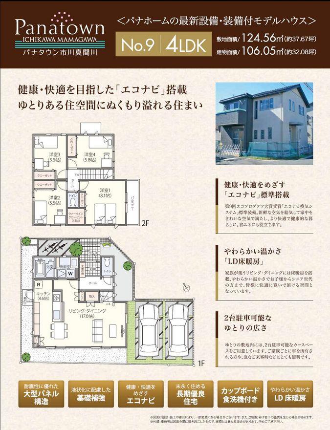 Floor plan. No. 9 land model house