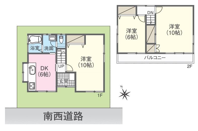Floor plan. 19,800,000 yen, 3DK, Land area 63.94 sq m , Building area 59.63 sq m