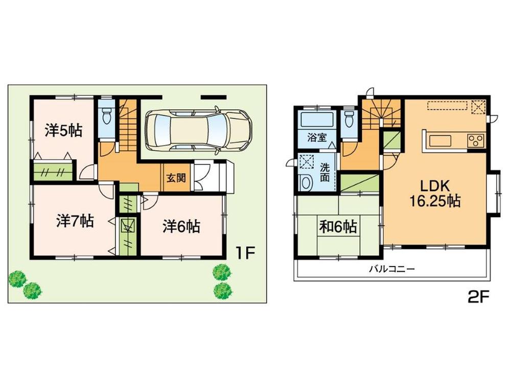Floor plan. 48,800,000 yen, 4LDK, Land area 100.97 sq m , Building area 96.67 sq m floor plan